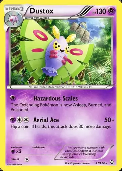 Dustox 47/124 Dragons Exalted Pokemon card