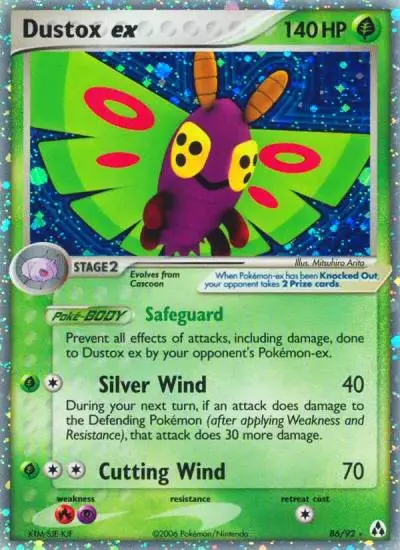 Dustox ex 86/92 Legend Maker Pokemon card