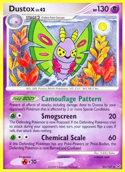 Dustox 25/127 Platinum Pokemon card