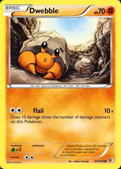 Dwebble 84/149 Boundaries Crossed Pokemon card