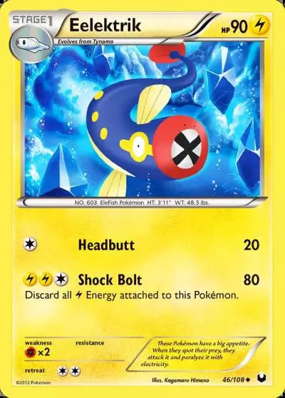 Eelektrik 46/108 Dark Explorers Pokemon card