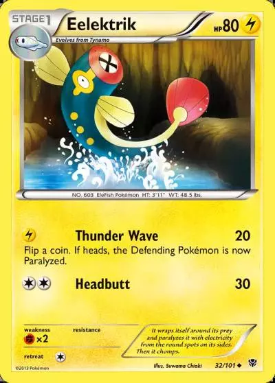 Eelektrik 32/101 Plasma Blast Pokemon card