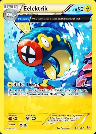 Eelektrik 64/160 Primal Clash Pokemon card