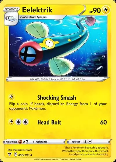 Eelektrik 58/185 Vivid Voltage Pokemon card