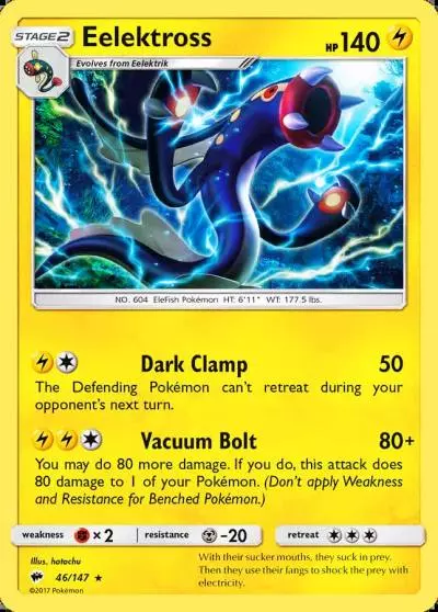 Eelektross 46/147 Burning Shadows Pokemon card