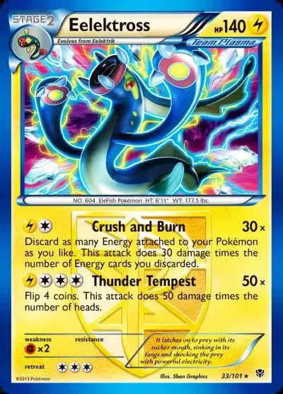 Eelektross 33/101 Plasma Blast Pokemon card