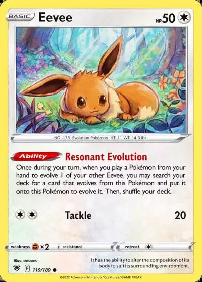Eevee 119/189 Astral Radiance Pokemon card