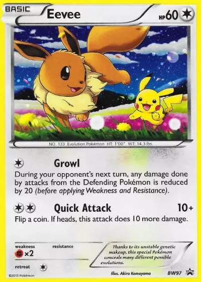 Eevee BW97/101 BW Black Star Promos Pokemon card