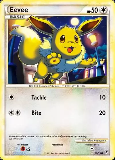 Eevee 56/95 Call of Legends Pokemon card
