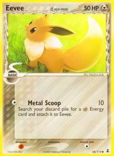 Eevee δ 68/113 Delta Species Pokemon card