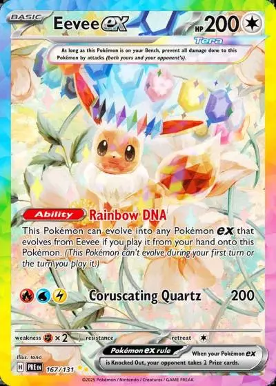 Eevee ex 167/131 Prismatic Evolutions Pokemon card