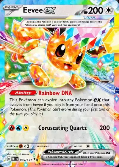Eevee ex 75/131 Prismatic Evolutions Pokemon card