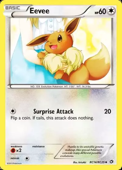 Eevee RC14/113 Legendary Treasures Pokemon card