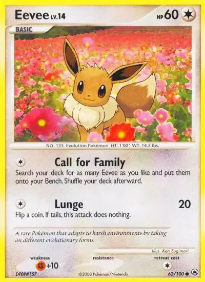 Eevee 62/100 Majestic Dawn Pokemon card