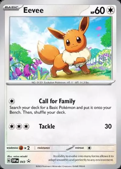 Eevee 43/165 Scarlet & Violet Black Star Promos Pokemon card