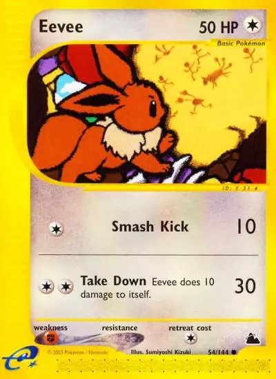 Eevee 54/144 Skyridge Pokemon card
