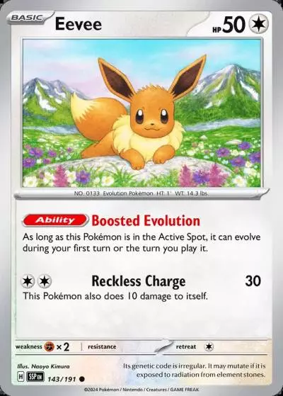 Eevee 143/191 Surging Sparks Pokemon card