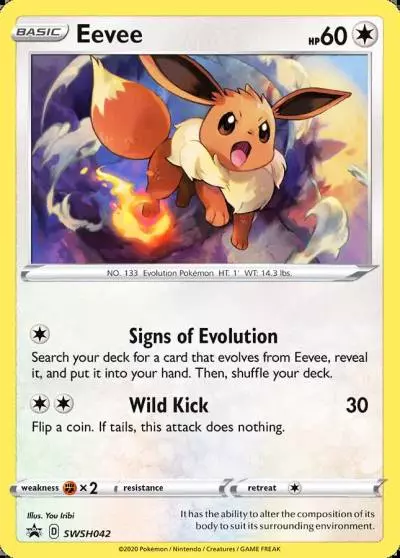Eevee SWSH042/307 SWSH Black Star Promos Pokemon card