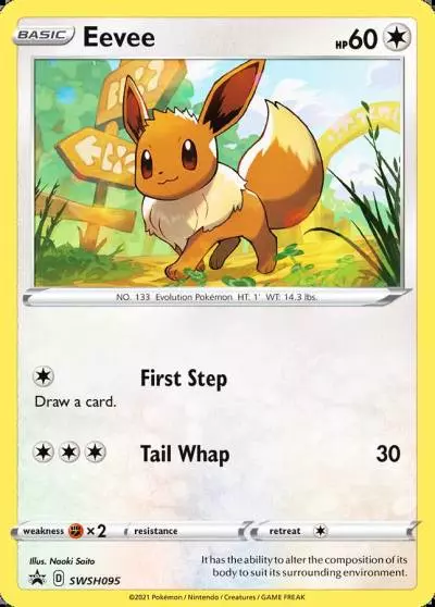 Eevee SWSH095/307 SWSH Black Star Promos Pokemon card