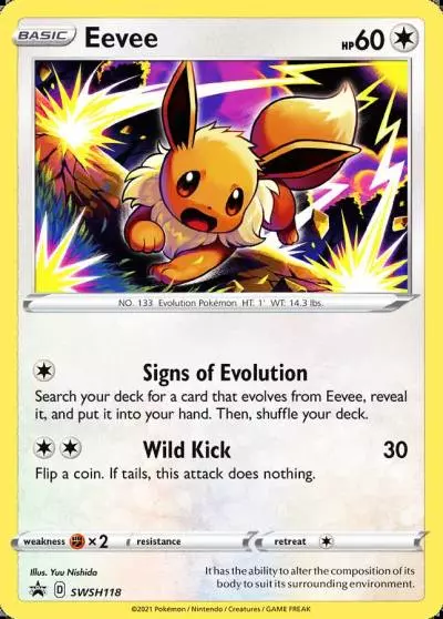 Eevee SWSH118/307 SWSH Black Star Promos Pokemon card