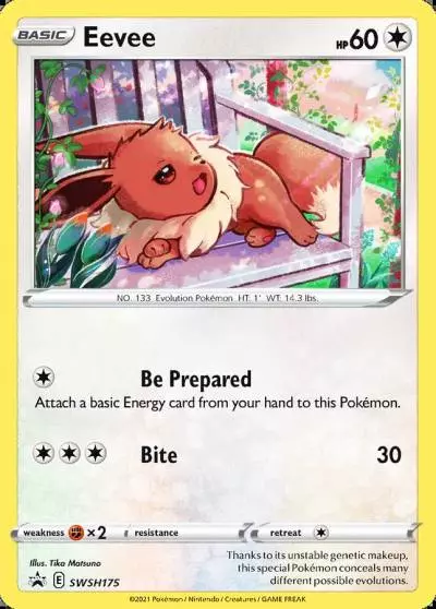 Eevee SWSH175/307 SWSH Black Star Promos Pokemon card