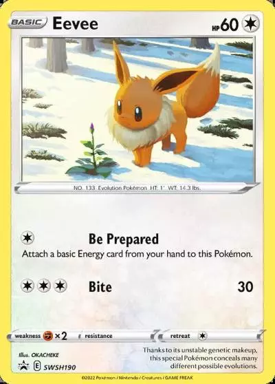 Eevee SWSH190/307 SWSH Black Star Promos Pokemon card