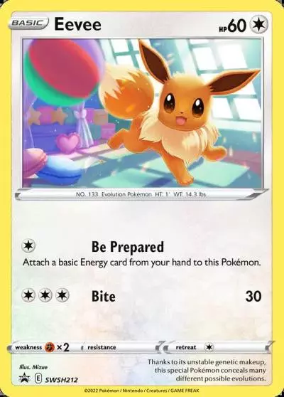 Eevee SWSH212/307 SWSH Black Star Promos Pokemon card