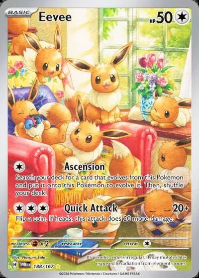 Eevee 188/167 Twilight Masquerade Pokemon card