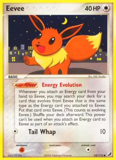 Eevee 55/115 Unseen Forces Pokemon card
