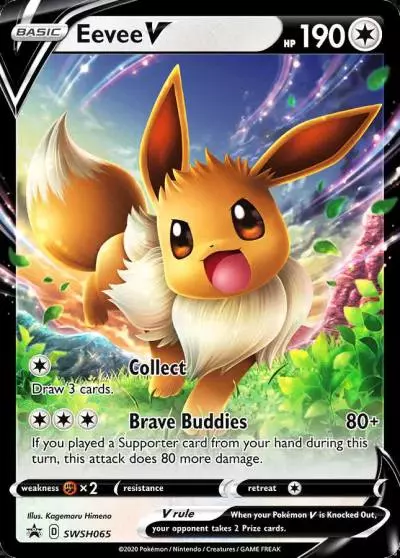 Eevee V SWSH065/307 SWSH Black Star Promos Pokemon card