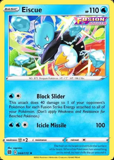 Eiscue 44/172 Brilliant Stars Pokemon card