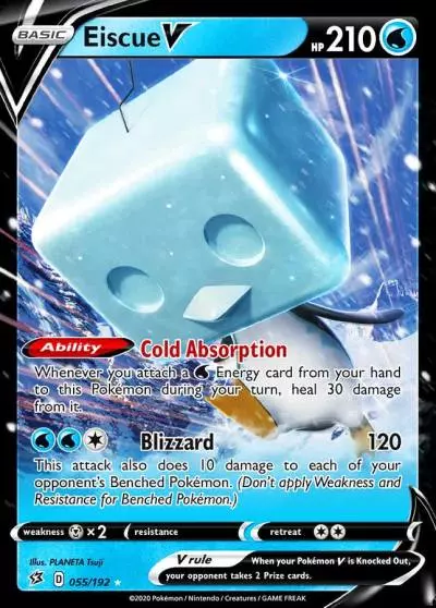 Eiscue V 55/192 Rebel Clash Pokemon card