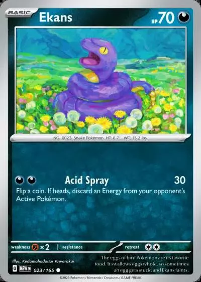 Ekans 23/165 151 Pokemon card