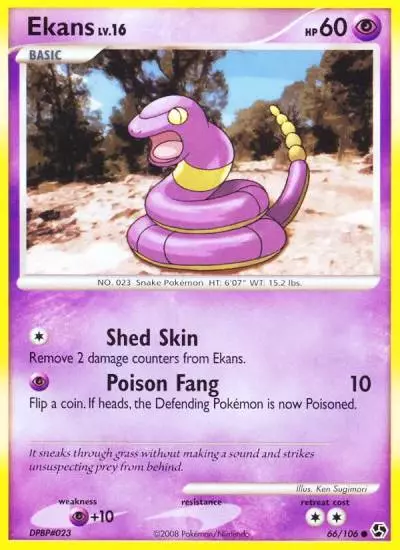 Ekans 66/106 Great Encounters Pokemon card
