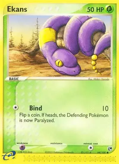 Ekans 64/100 Sandstorm Pokemon card