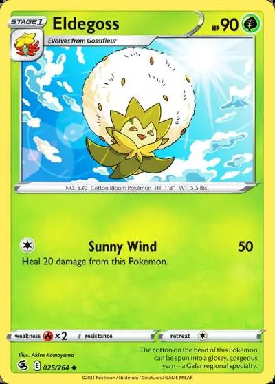 Eldegoss 25/264 Fusion Strike Pokemon card
