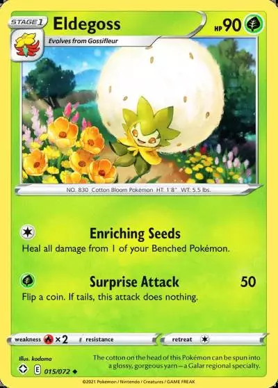 Eldegoss 15/72 Shining Fates Pokemon card