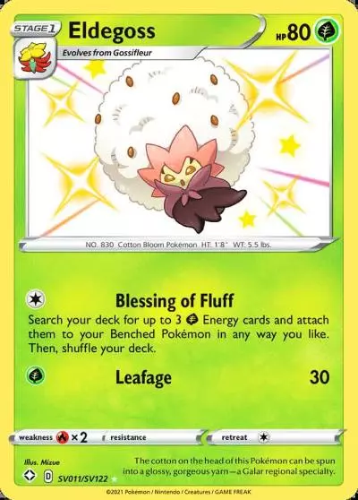 Eldegoss SV011/122 Shining Fates Shiny Vault Pokemon card