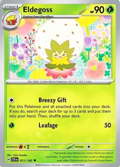Eldegoss 11/142 Stellar Crown Pokemon card