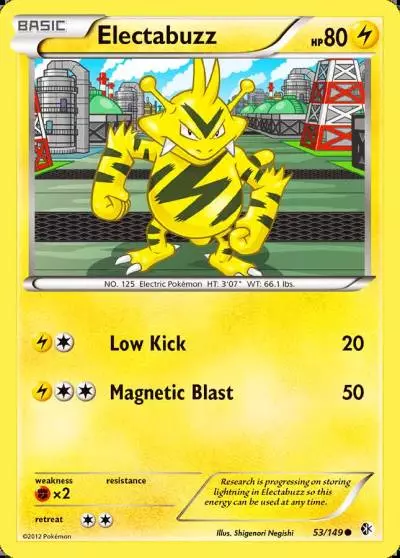 Electabuzz 53/149 Boundaries Crossed Pokemon card