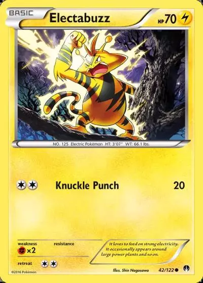 Electabuzz 42/122 BREAKpoint Pokemon card