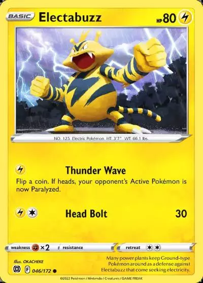 Electabuzz 46/172 Brilliant Stars Pokemon card