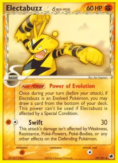 Electabuzz δ 29/101 Dragon Frontiers Pokemon card