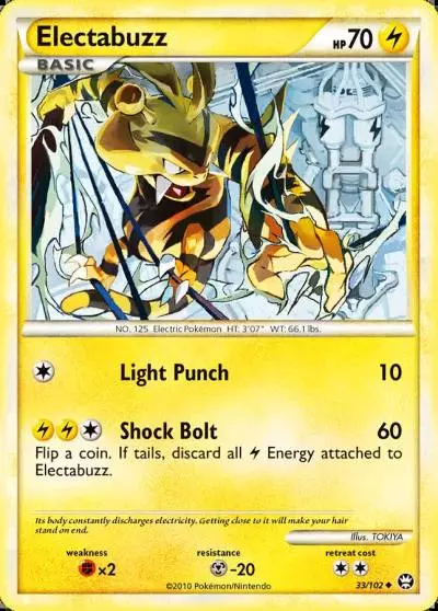 Electabuzz 33/102 HS—Triumphant Pokemon card