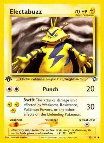 Electabuzz 33/111 Neo Genesis Pokemon card