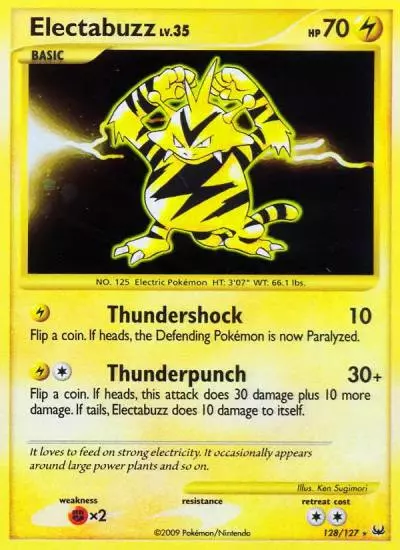 Electabuzz 128/127 Platinum Pokemon card