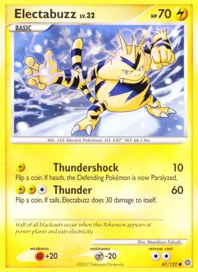 Electabuzz 87/132 Secret Wonders Pokemon card