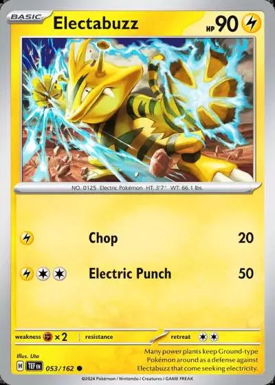 Electabuzz 53/162 Temporal Forces Pokemon card
