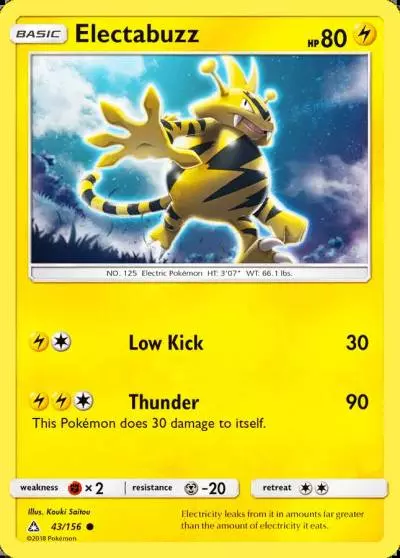 Electabuzz 43/156 Ultra Prism Pokemon card