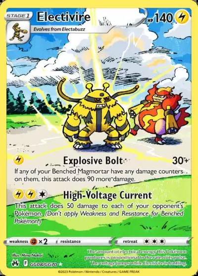 Electivire GG08/70 Crown Zenith Galarian Gallery Pokemon card